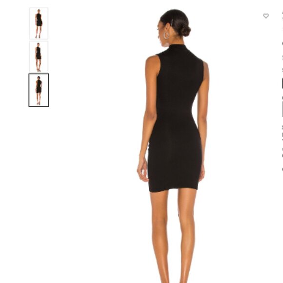 NWT The Line by K Ayme Ribbed Mockneck Dress Black Small - Picture 5 of 9